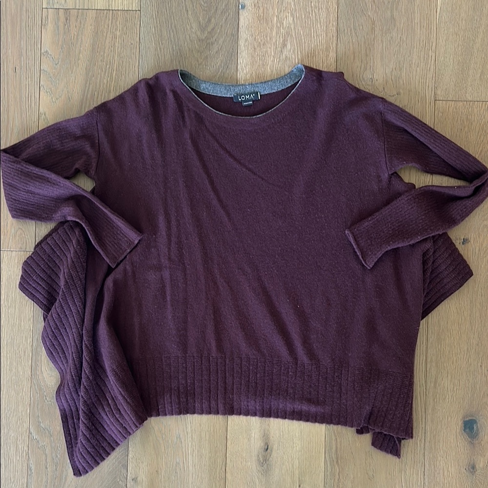 Purple Crew Neck Knit Sweater